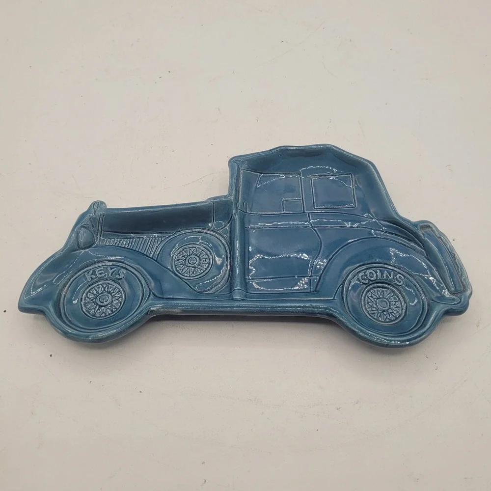 Vintage House of Lloyd Vintage Trinket Tray Plate Blue  Car Key‎ Holder 1986 HOL